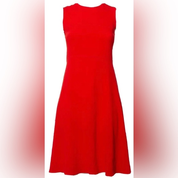 Joseph Red Fit and Flare Dress - Picture 1 of 5